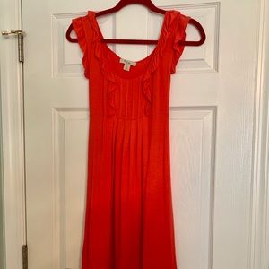Forever 21 Orange Dress with Ruffles Size L